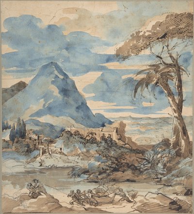 Landscape with Fishermen by Theodore Gericault